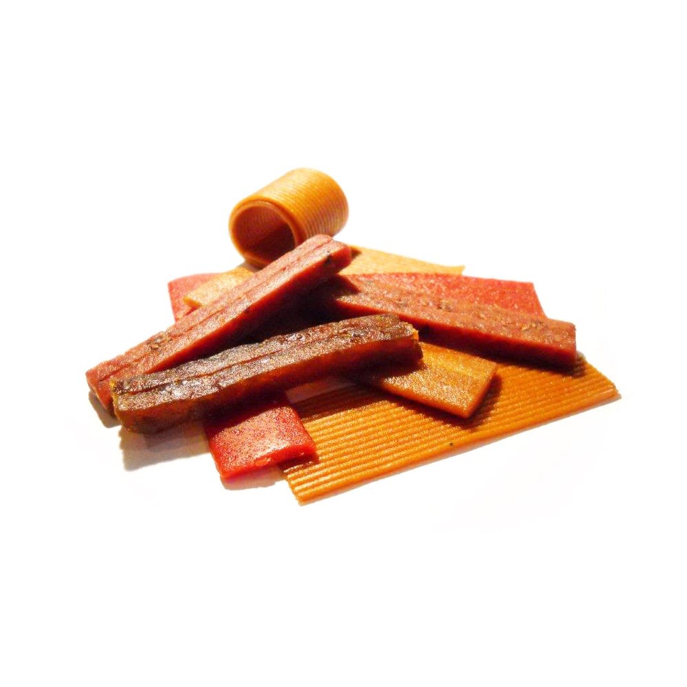 Fruit snack belts and rolls produced with Extrufood cooking and forming extruders